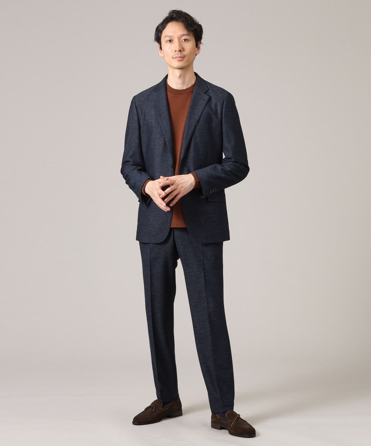 限定展開】先染めメランジ シングルジャケット(セットアップ 限定展開】先染めメランジ シングルジャケット(セットアップ