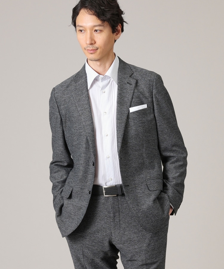 限定展開】先染めメランジ シングルジャケット(セットアップ 限定展開】先染めメランジ シングルジャケット(セットアップ