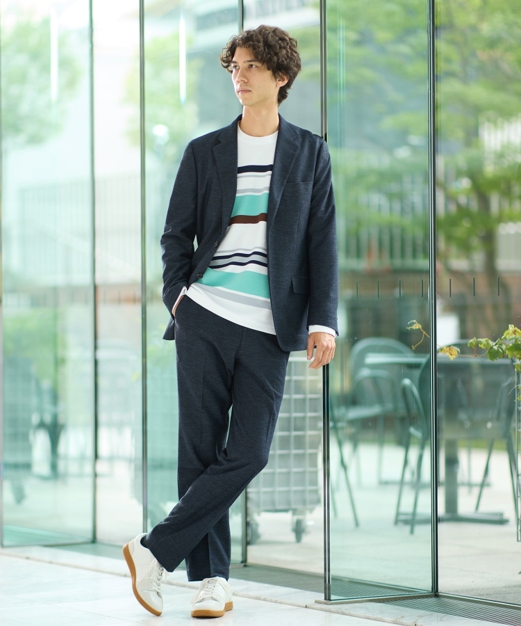 限定展開】先染めメランジ シングルジャケット(セットアップ 限定展開】先染めメランジ シングルジャケット(セットアップ