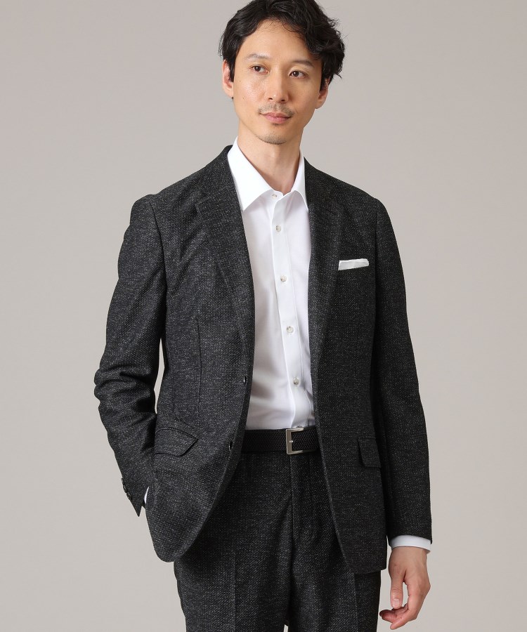 限定展開】先染めメランジ シングルジャケット(セットアップ 限定展開】先染めメランジ シングルジャケット(セットアップ