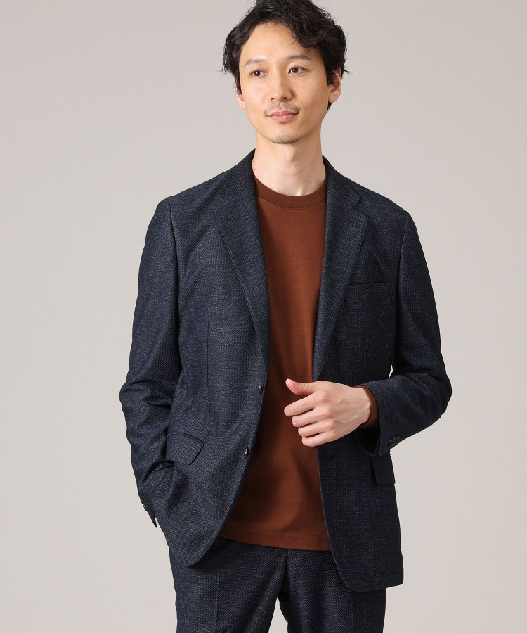 限定展開】先染めメランジ シングルジャケット(セットアップ 限定展開】先染めメランジ シングルジャケット(セットアップ