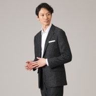 限定展開】先染めメランジ シングルジャケット（セットアップ