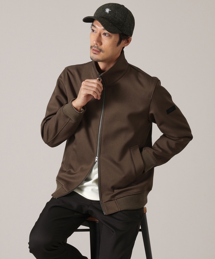 DOWN FABRIC】ダウンファブリック ZIP UP リブブルゾン DOWN FABRIC】ダウンファブリック ZIP UP リブブルゾン