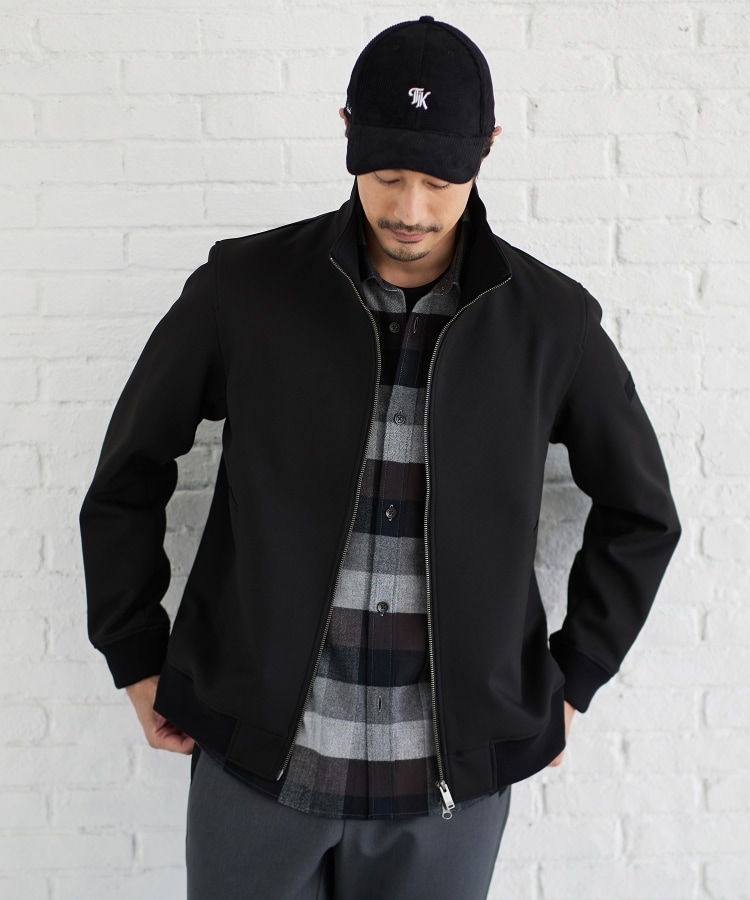 DOWN FABRIC】ダウンファブリック ZIP UP リブブルゾン DOWN FABRIC】ダウンファブリック ZIP UP リブブルゾン