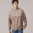 タケオキクチ(TAKEO KIKUCHI)の【洗えるカシミヤ】微塵ボーダー カシミヤニット ベージュ(452)