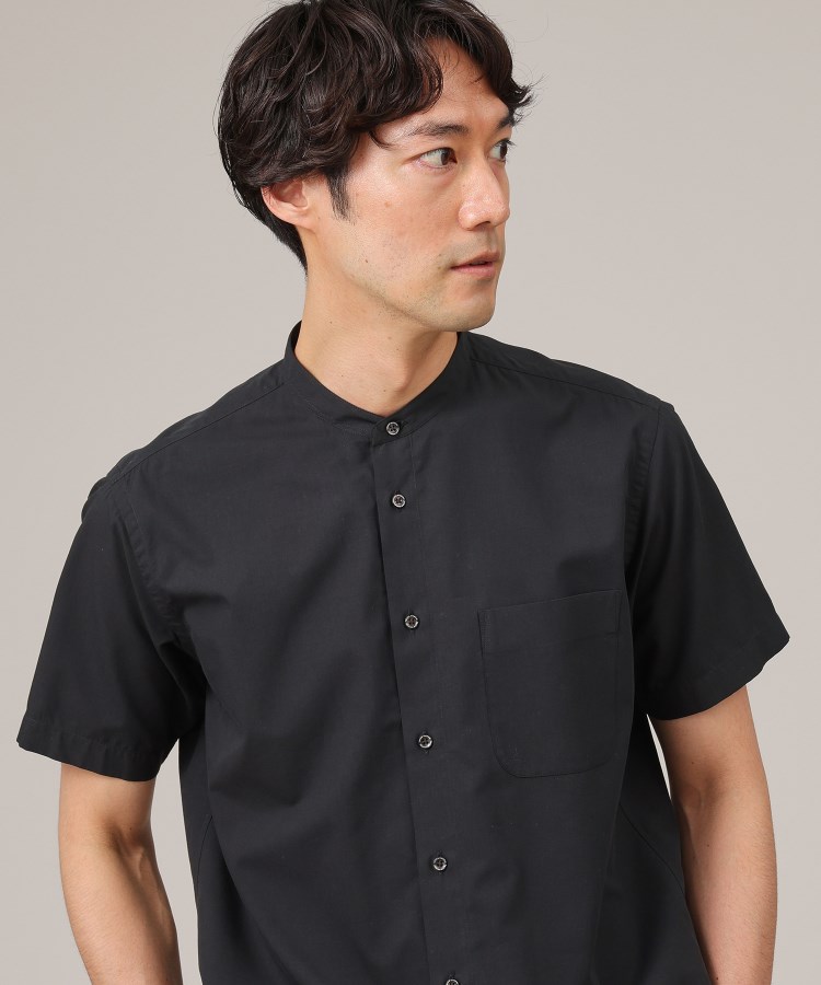 タケオキクチ(TAKEO KIKUCHI)のコットン セルロース バンドカラー 半袖シャツ6