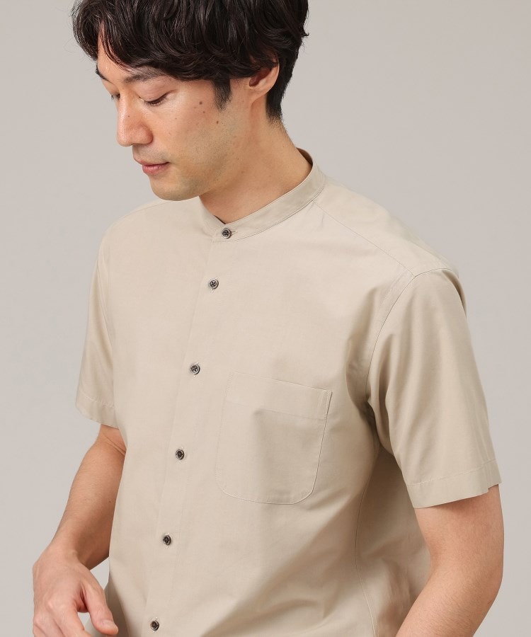 タケオキクチ(TAKEO KIKUCHI)のコットン セルロース バンドカラー 半袖シャツ12
