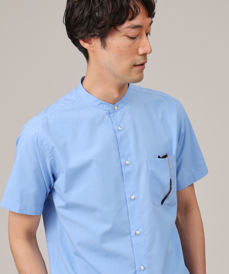 タケオキクチ(TAKEO KIKUCHI)のコットン セルロース バンドカラー 半袖シャツ16