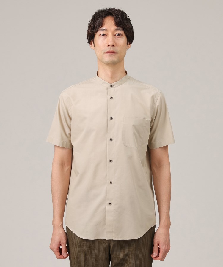 タケオキクチ(TAKEO KIKUCHI)のコットン セルロース バンドカラー 半袖シャツ20