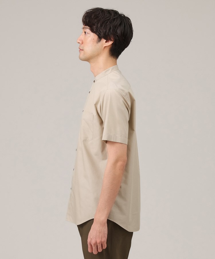 タケオキクチ(TAKEO KIKUCHI)のコットン セルロース バンドカラー 半袖シャツ21