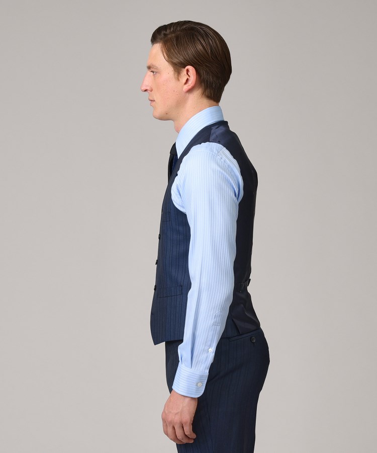 DORMEUIL】オルタネートストライプ ベスト(ベスト(単品 DORMEUIL】オルタネートストライプ ベスト(ベスト(単品