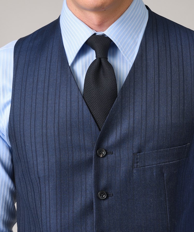 DORMEUIL】オルタネートストライプ ベスト(ベスト(単品 DORMEUIL】オルタネートストライプ ベスト(ベスト(単品