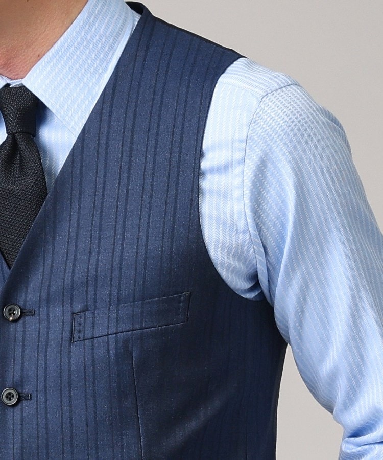 DORMEUIL】オルタネートストライプ ベスト(ベスト(単品 DORMEUIL】オルタネートストライプ ベスト(ベスト(単品