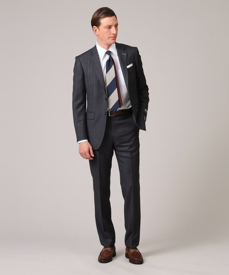 DORMEUIL】オルタネートストライプ スーツ(スーツセット DORMEUIL】オルタネートストライプ スーツ(スーツセット