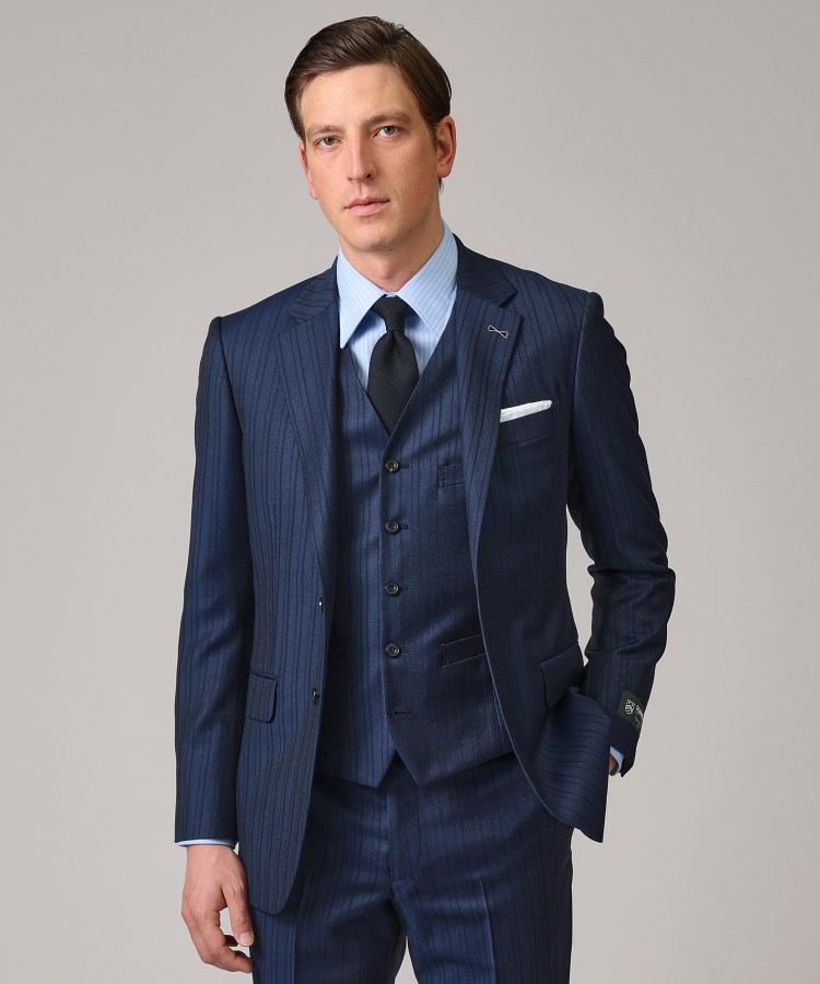 DORMEUIL】オルタネートストライプ スーツ(スーツセット DORMEUIL】オルタネートストライプ スーツ(スーツセット