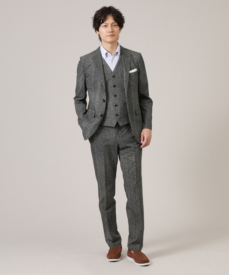 抗菌防臭】COOL DOTS(R)グレンチェック ジャケット 抗菌防臭】COOL DOTS(R)グレンチェック ジャケット