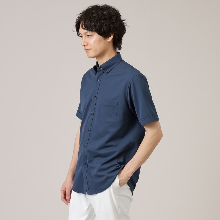 タケオキクチ(TAKEO KIKUCHI)のユーティリティ 鹿の子ジャージ 半袖 シャツ カジュアルシャツ