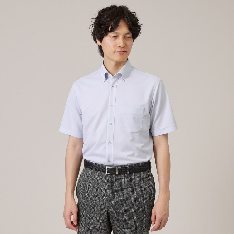 タケオキクチ(TAKEO KIKUCHI)のユーティリティ 鹿の子ジャージ 半袖 シャツ カジュアルシャツ