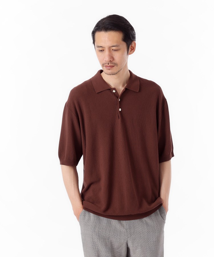 THE FLAGSHIP】強撚コットン ニットポロ(ポロシャツ) | TAKEO THE FLAGSHIP】強撚コットン ニットポロ(ポロシャツ) | TAKEO
