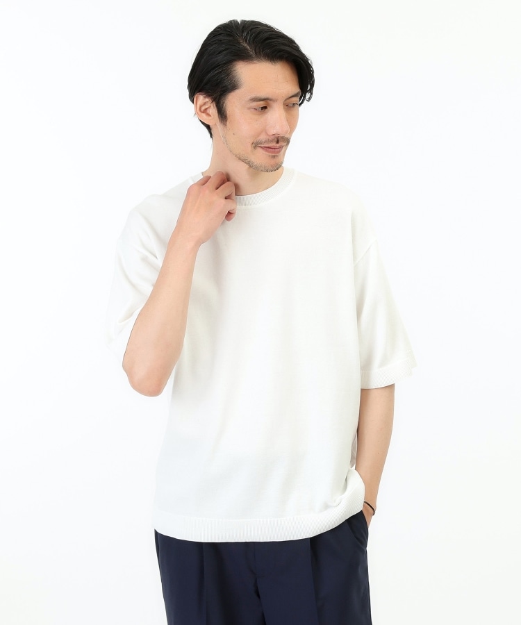 THE FLAGSHIP】強撚コットン ニットTシャツ(ニット/セーター THE FLAGSHIP】強撚コットン ニットTシャツ(ニット/セーター