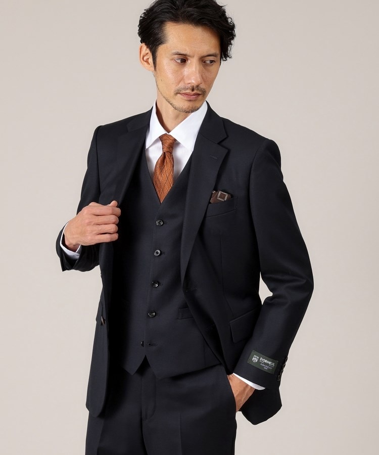 タケオキクチ(TAKEO KIKUCHI)の【DORMEUIL AMADEUS365】ダイアゴナル柄 ベスト /3ピース対応3