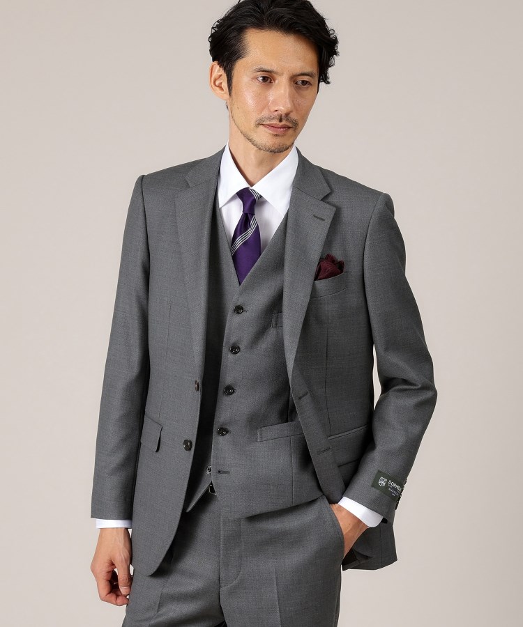 タケオキクチ(TAKEO KIKUCHI)の【DORMEUIL AMADEUS365】ダイアゴナル柄 ベスト /3ピース対応7