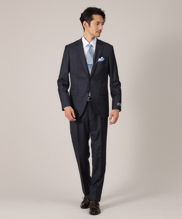 DORMEUIL AMADEUS365】ピンストライプ スーツ(スーツセット DORMEUIL AMADEUS365】ピンストライプ スーツ(スーツセット