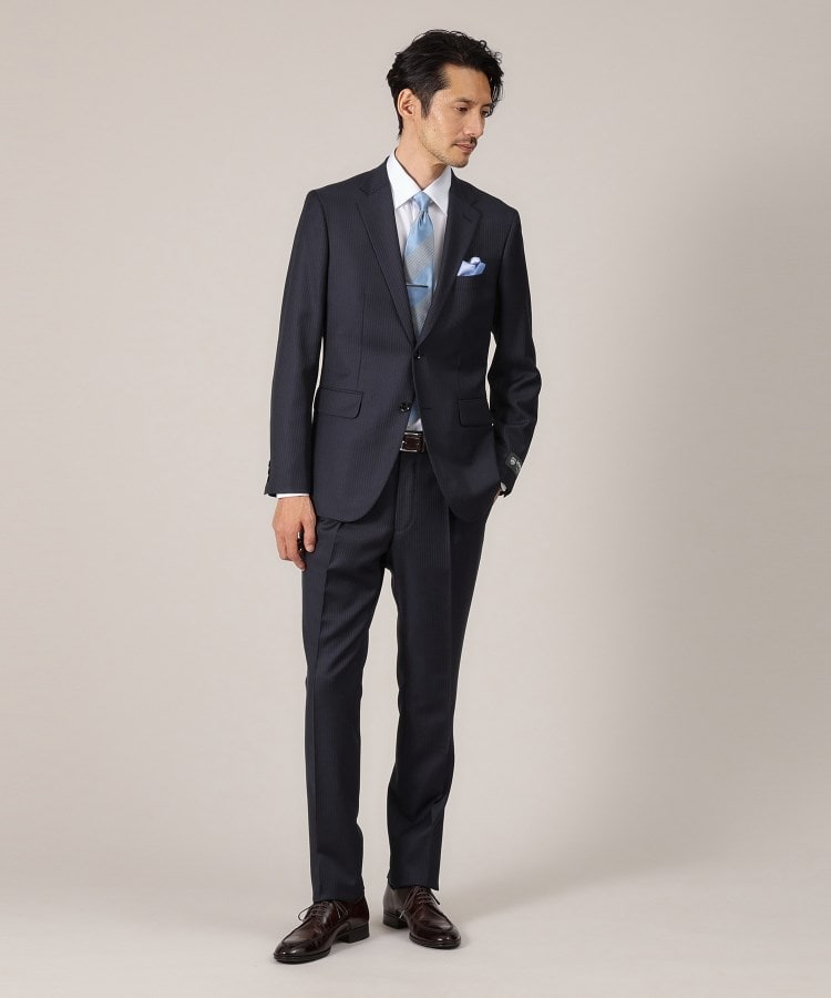 DORMEUIL AMADEUS365】ピンストライプ スーツ(スーツセット DORMEUIL AMADEUS365】ピンストライプ スーツ(スーツセット