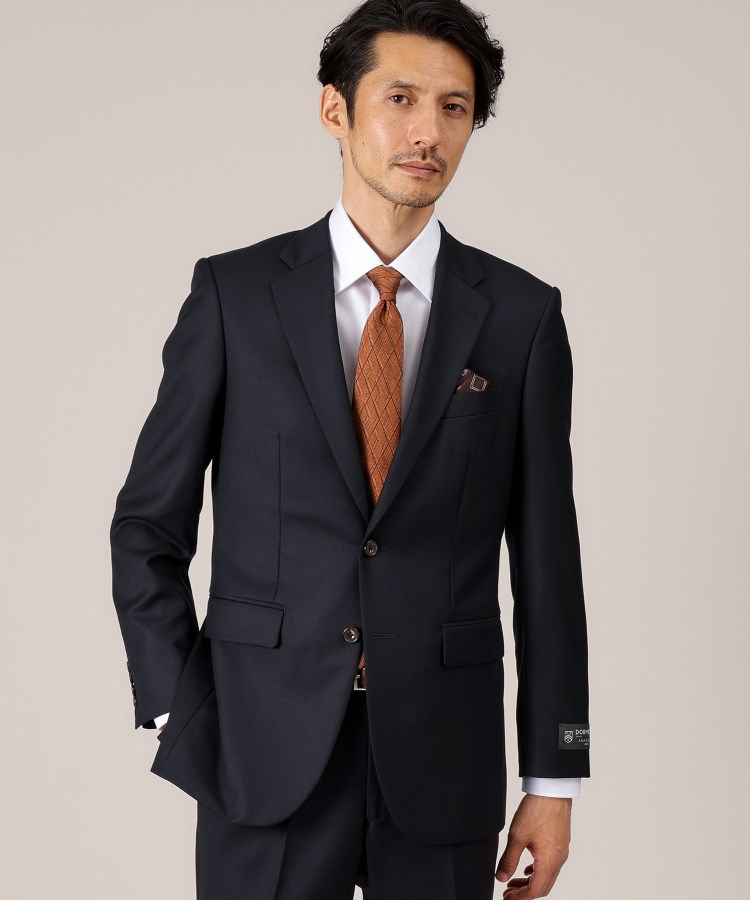 DORMEUIL AMADEUS365】無地見え ダイアゴナル スーツ/3ピース