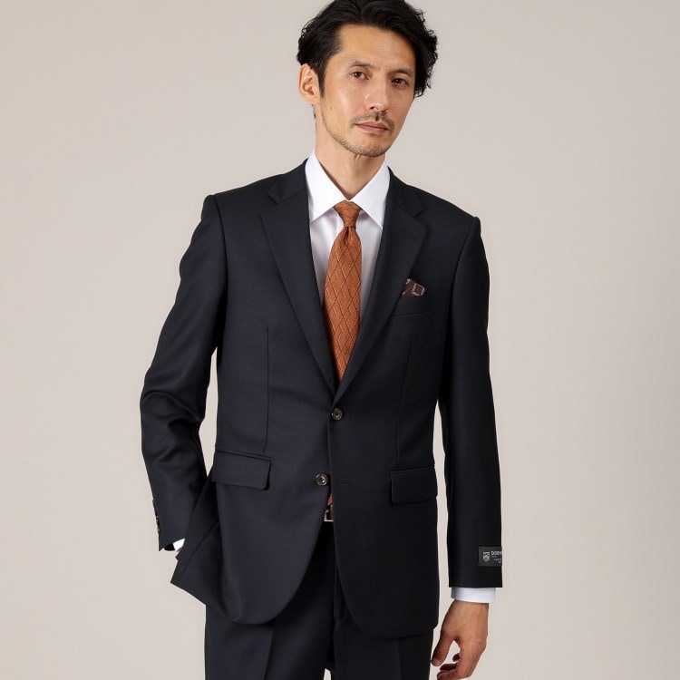 タケオキクチ(TAKEO KIKUCHI)の【DORMEUIL AMADEUS365】無地見え ダイアゴナル スーツ/3ピース対応 スーツセット