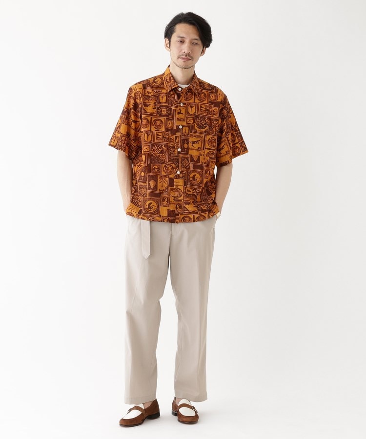 タケオキクチ(TAKEO KIKUCHI)の【THE FLAGSHIP】コットンウェザー ベルト付き ワイドパンツ17