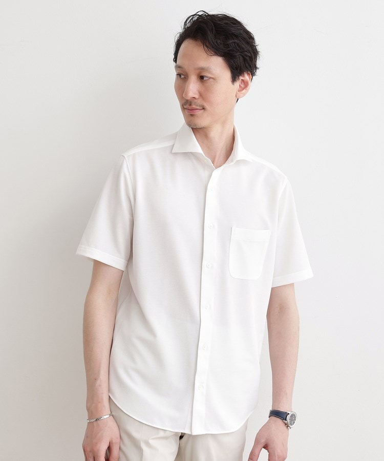 タケオキクチ(TAKEO KIKUCHI)のドライカノコ シャツ ホワイト(001)
