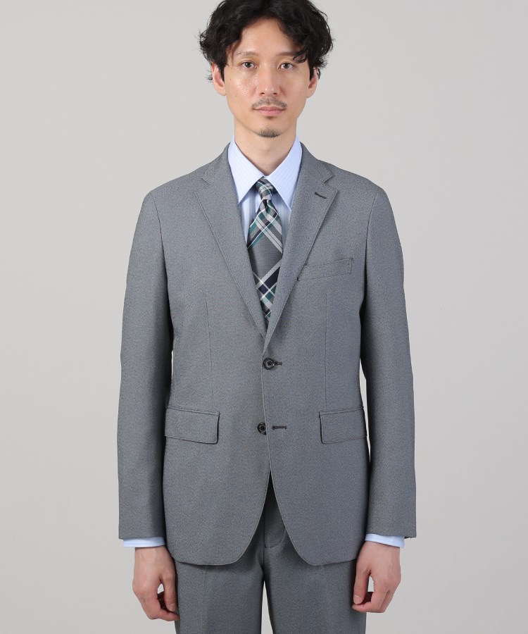 ONOFF/セットアップ対応】メランジ シャークスキン ストレッチ ONOFF/セットアップ対応】メランジ シャークスキン ストレッチ
