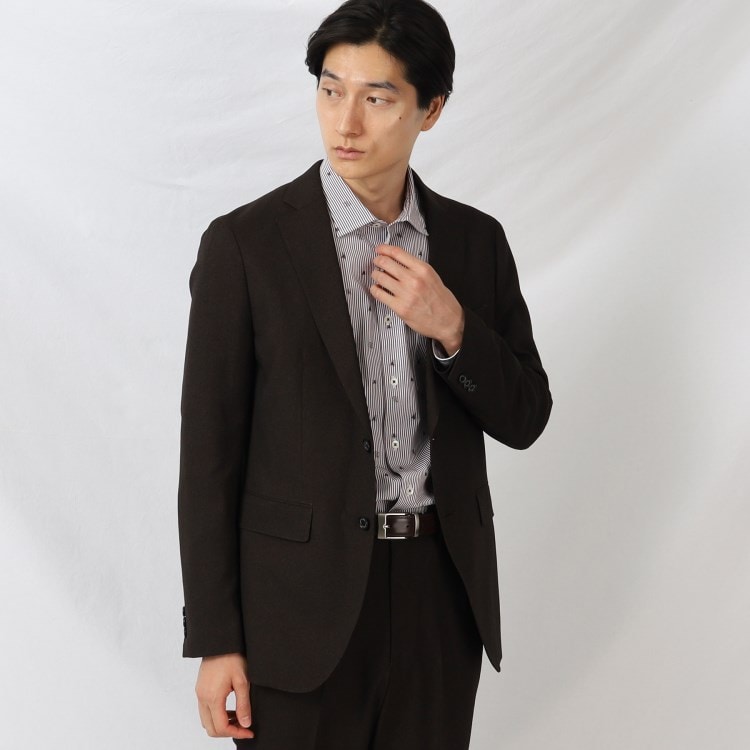 タケオキクチ(TAKEO KIKUCHI)の【ONOFF/セットアップ対応】メランジ シャークスキン ストレッチジャケット テーラードジャケット