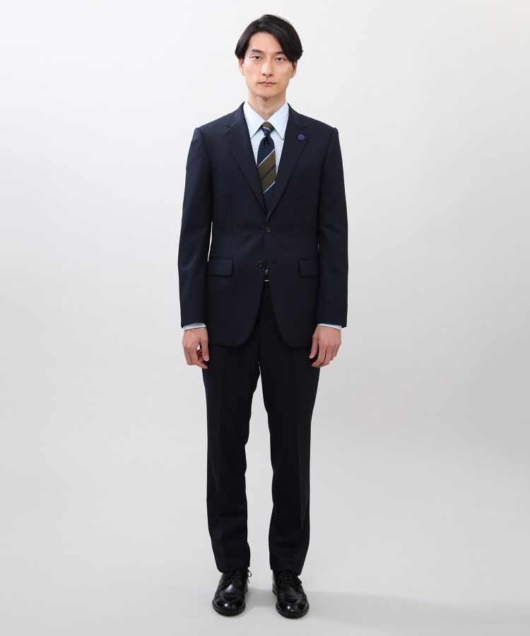 タケオキクチ(TAKEO KIKUCHI)の絣りストライプ スーツ2