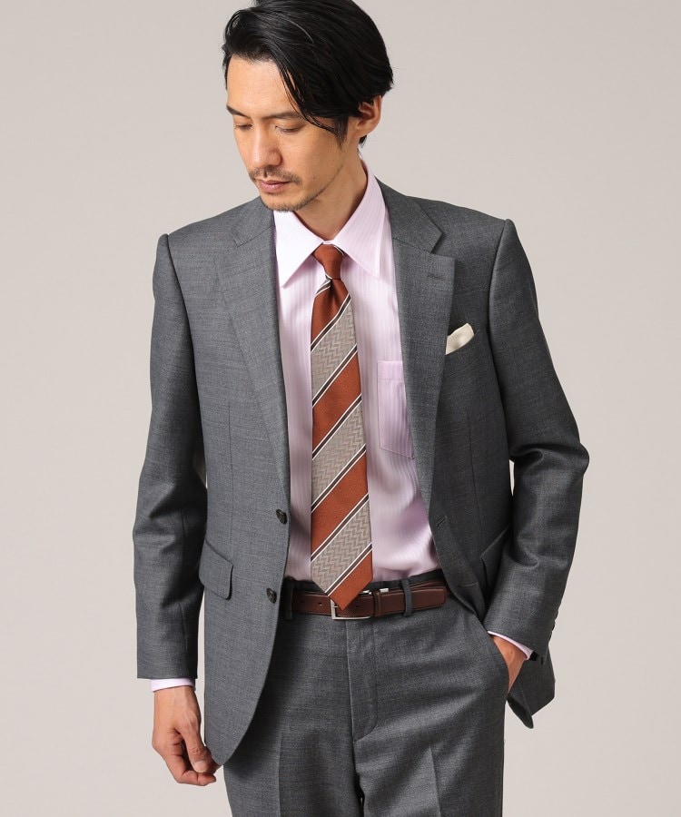 Sサイズ~】ドビー ストライプ レギュラーカラー シャツ(ドレス Sサイズ~】ドビー ストライプ レギュラーカラー シャツ(ドレス