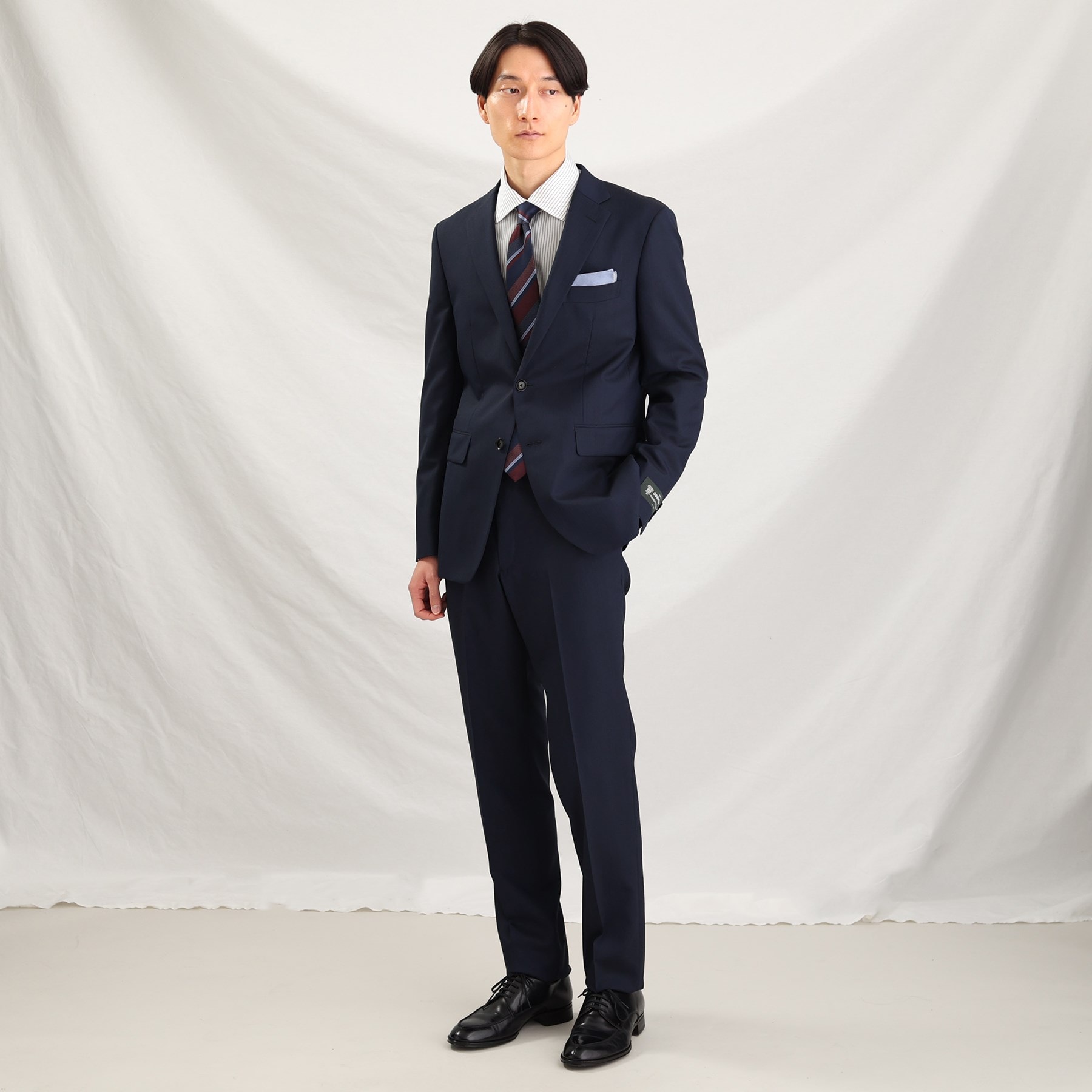タケオキクチ(TAKEO KIKUCHI)の【DORMEUIL】リップストップ カラー スーツ ネイビー(093)