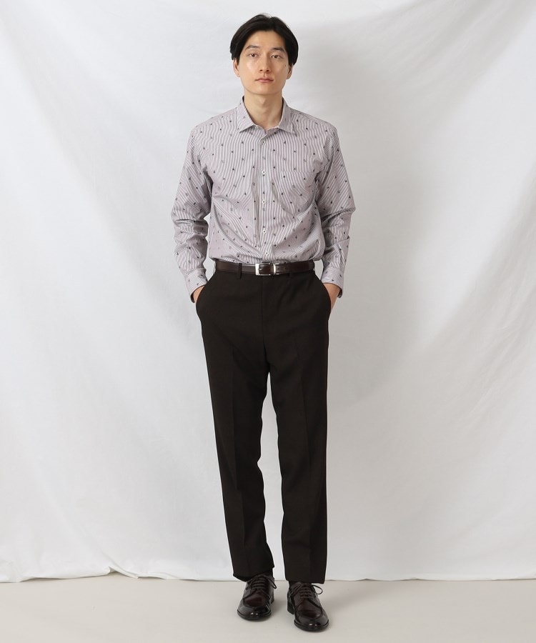 タケオキクチ(TAKEO KIKUCHI)の【ONOFF/セットアップ対応】メランジ シャークスキン ストレッチ パンツ27