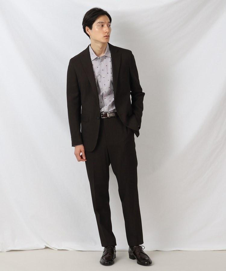 ONOFF/セットアップ対応】メランジ シャークスキン ストレッチ ONOFF/セットアップ対応】メランジ シャークスキン ストレッチ