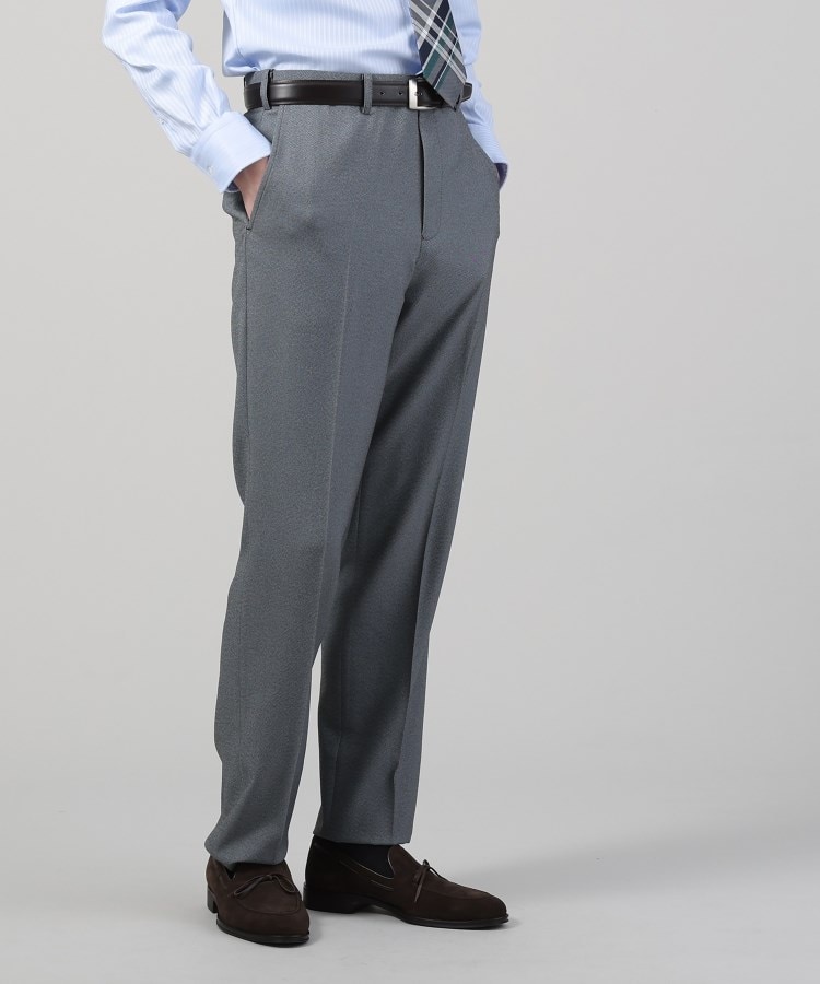 タケオキクチ(TAKEO KIKUCHI)の【ONOFF/セットアップ対応】メランジ シャークスキン ストレッチ パンツ9