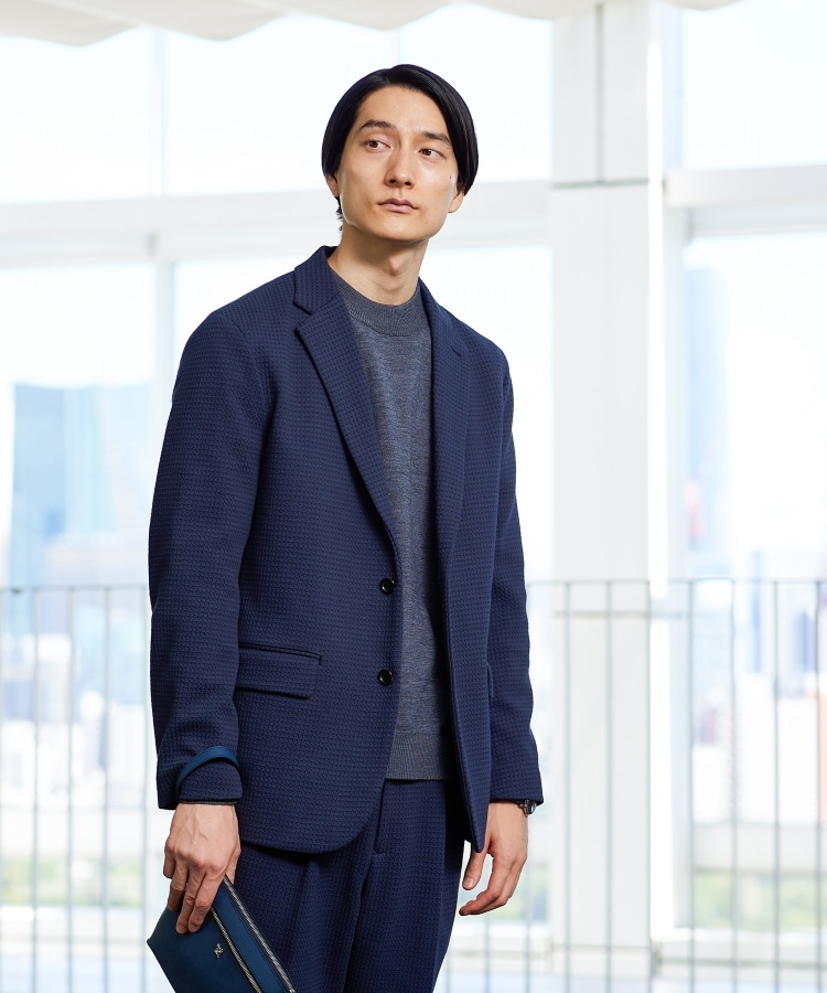抗菌防臭】クロスウィーブ ジャケット(テーラードジャケット 抗菌防臭】クロスウィーブ ジャケット(テーラードジャケット