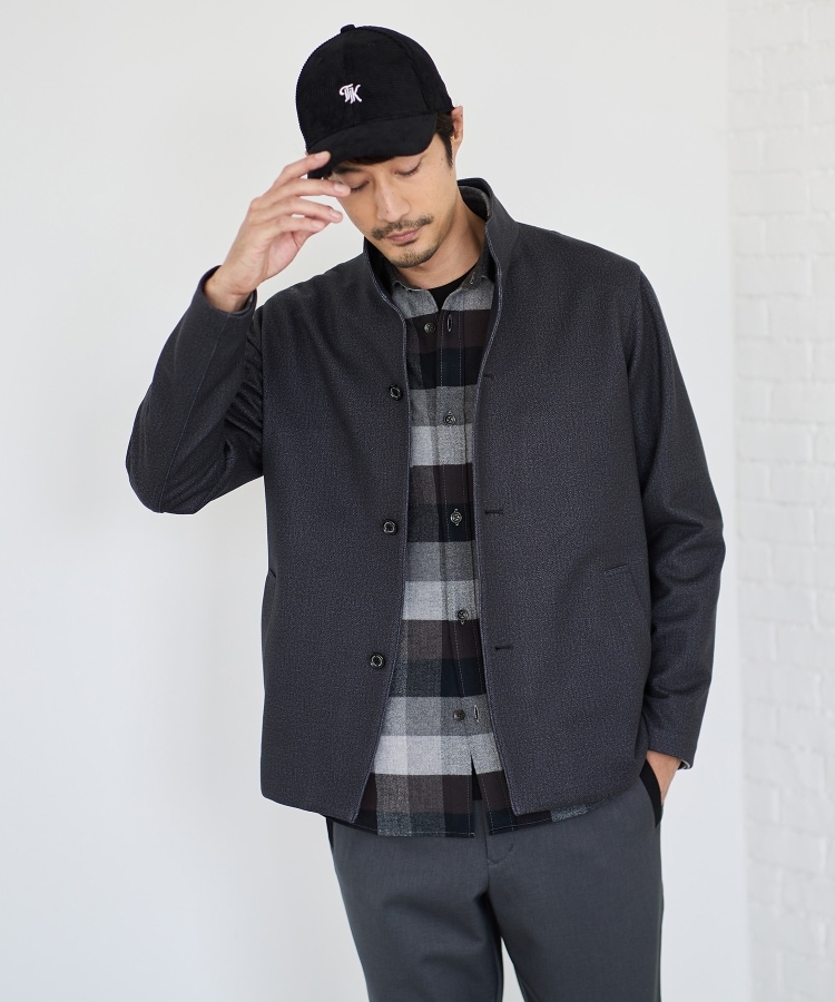 タケオキクチ(TAKEO KIKUCHI)の【DOWN FABRIC】ダウンファブリック スタンドカラーブルゾン35