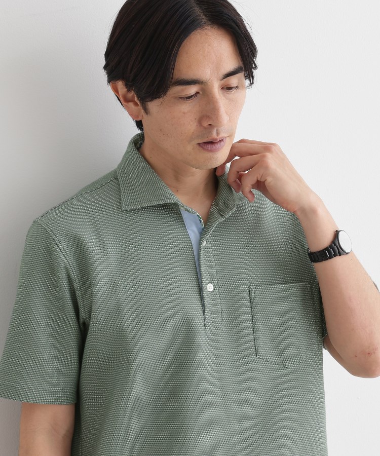 タケオキクチ(TAKEO KIKUCHI)の【抗菌防臭／5サイズ展開】ハニカムメランジ ポロシャツ30
