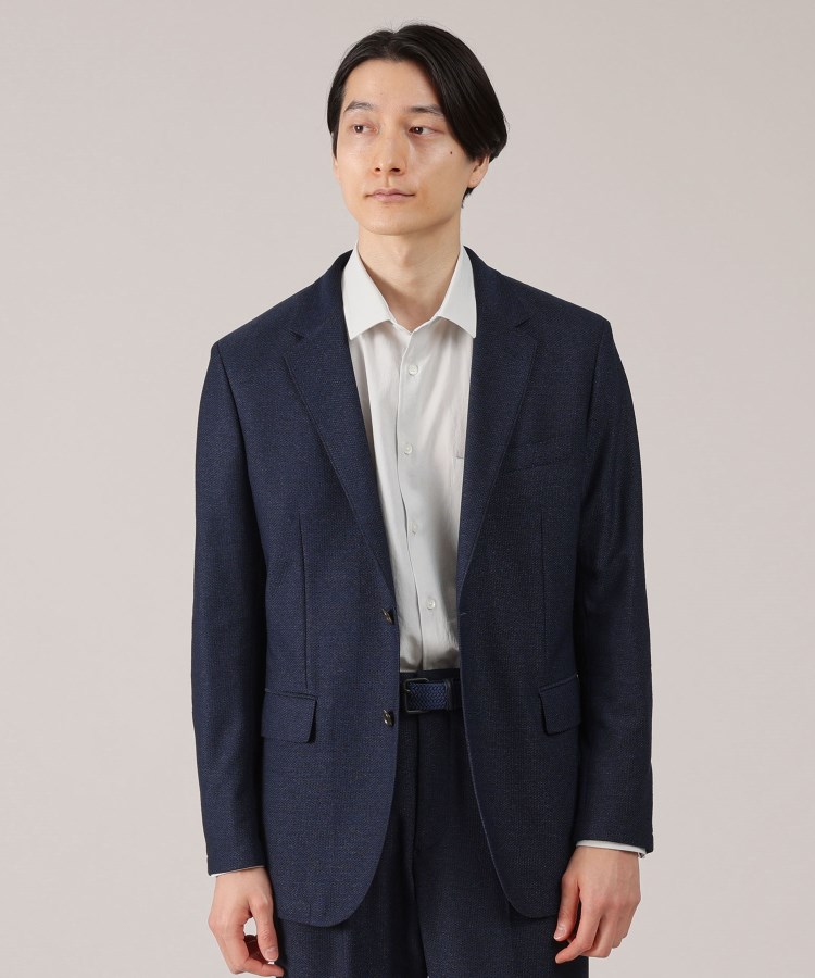 抗菌防臭】尾州 リネンブレンド ハニカムメッシュ ジャケット 抗菌防臭】尾州 リネンブレンド ハニカムメッシュ ジャケット