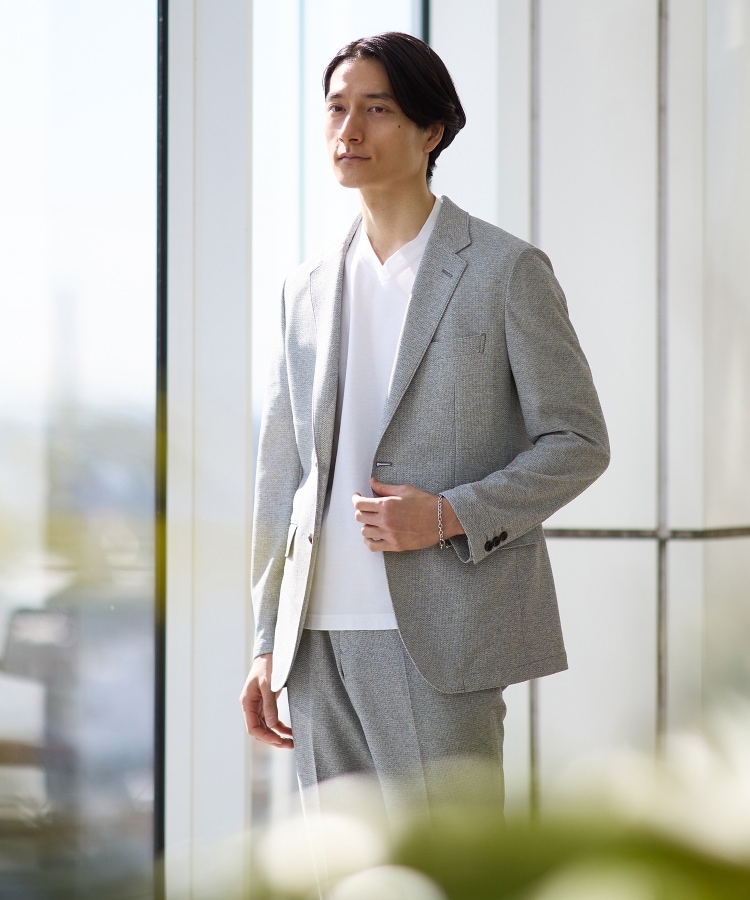 タケオキクチ(TAKEO KIKUCHI)の【抗菌防臭】尾州 リネンブレンド ハニカムメッシュ ジャケット38