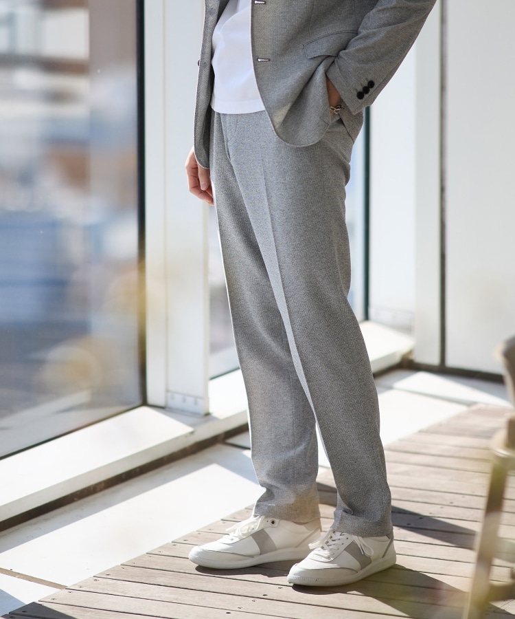 タケオキクチ(TAKEO KIKUCHI)の【抗菌防臭】尾州 リネンブレンド ハニカムメッシュ パンツ29