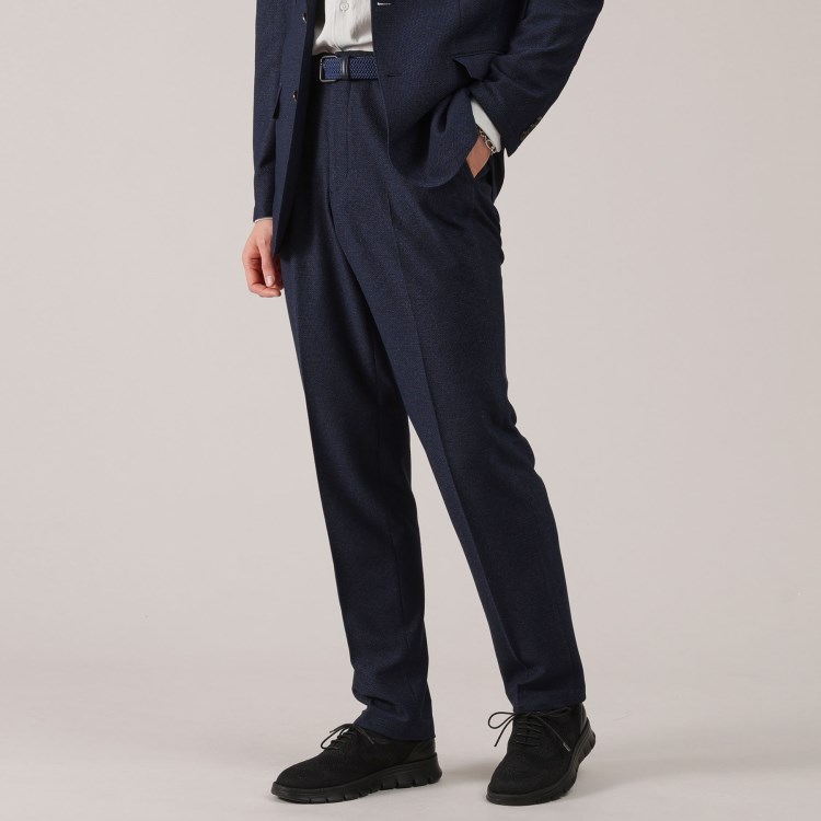 タケオキクチ(TAKEO KIKUCHI)の【抗菌防臭】尾州 リネンブレンド ハニカムメッシュ パンツ フルレングスパンツ
