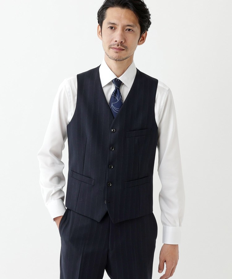 DORMEUIL】オルタネートストライプ ベスト(ベスト(単品 DORMEUIL】オルタネートストライプ ベスト(ベスト(単品