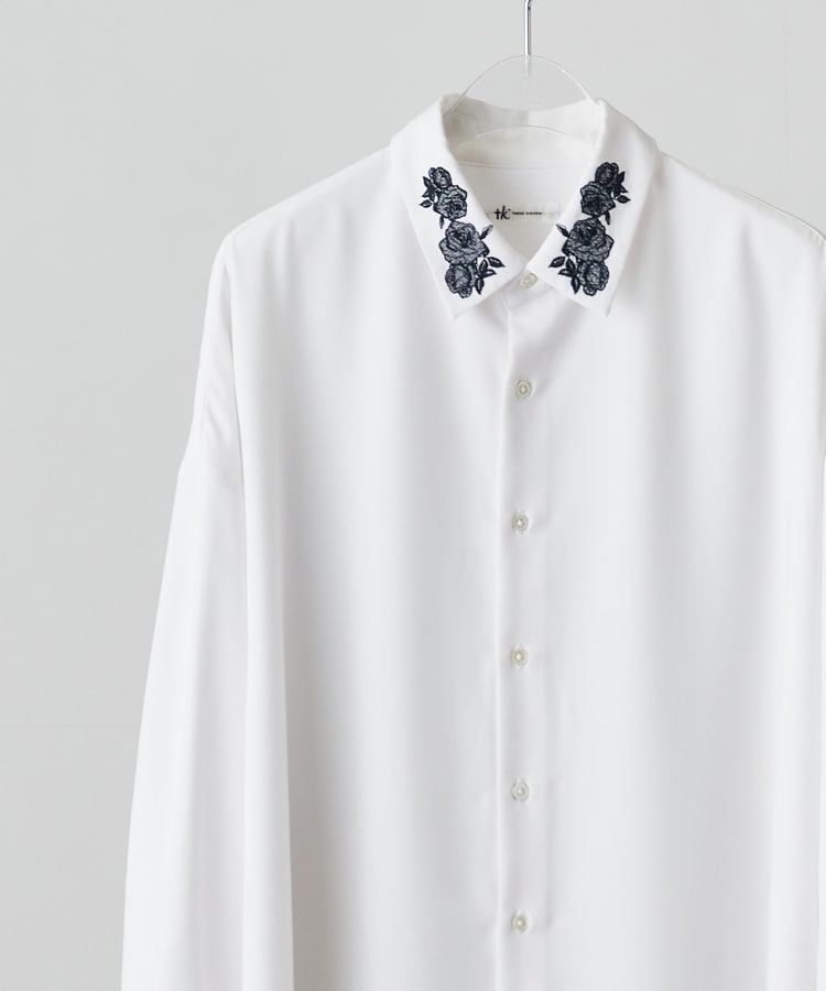 ティーケー タケオ キクチ(tk.TAKEO KIKUCHI)の【WEB限定】アソート衿デザインシャツ ホワイト(201)