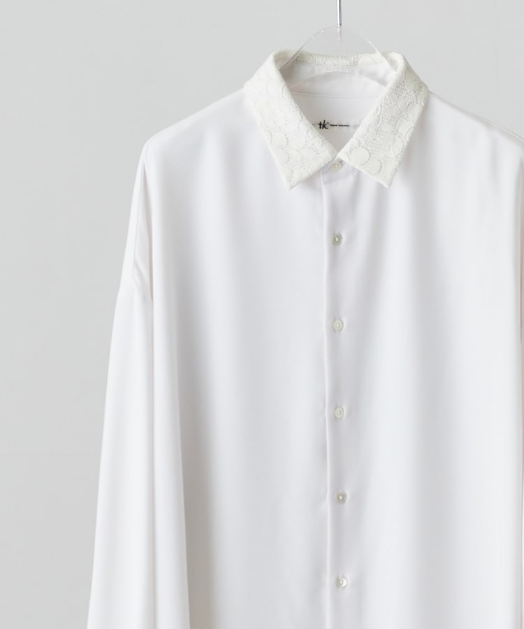 ティーケー タケオ キクチ(tk.TAKEO KIKUCHI)の【WEB限定】アソート衿デザインシャツ ホワイト(301)